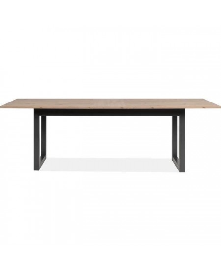 Table extensible Denver 80C - 200-240 x 75 x 90 cm - Chene artisan / anthracite - 1 exension de 40 cm inclue - 12 personnes