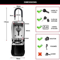 Master Lock 5420EURD Box with retractable handle