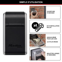 MASTER LOCK - Outdoor key box - New design - Wall mounting - Large cap