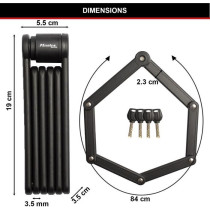 Folding Bike Lock - MASTER LOCK - 8335EURDPRO - Hardened Steel, 4 Keys