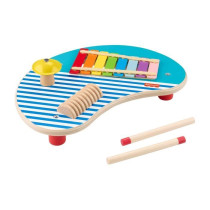 Fisher-Price HXT91 Wooden Musical Table with Percussion Instruments