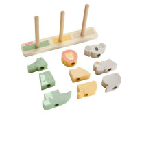 Fisher-Price Wooden Stacking and Sorting Animals, 10 pieces HXV04