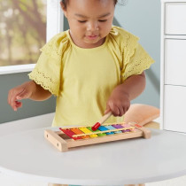 Fisher-Price Wooden Xylophone Musical Instrument with 2 Pieces HXV13