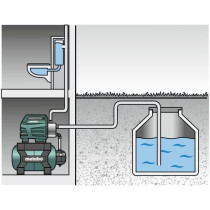 Pressure booster with tank - METABO - HWW 4500/25 Inox