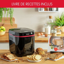 MOULINEX - Fun Bread 1kg-bread machine 17 programs, color black and pu