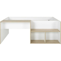 Lit combiné enfant OSCAR - 90 x 190 cm - Chene clair / Blanc - Diagon