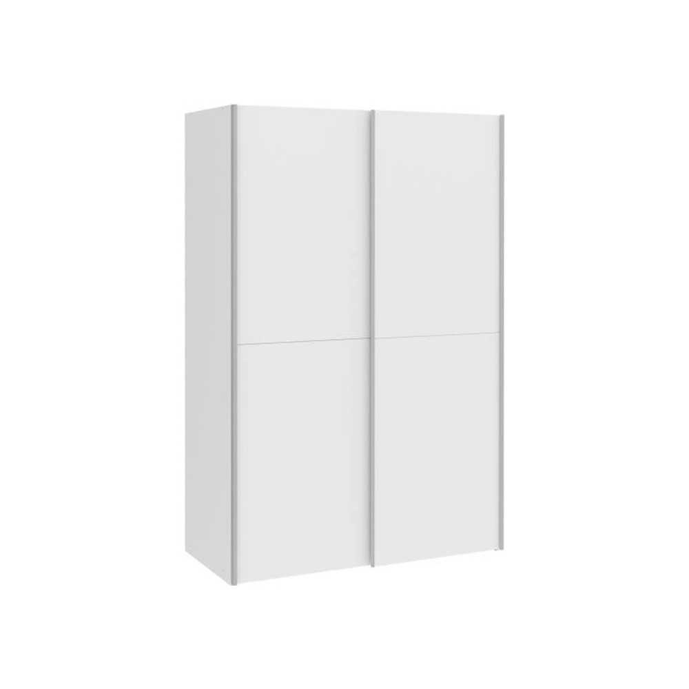 Armoire 2 portes coulissantes - Blanc mat - L 120 x P 61,2 x H 190,5 c