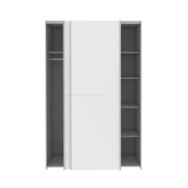 Armoire 2 portes coulissantes - Blanc mat - L 120 x P 61,2 x H 190,5 c