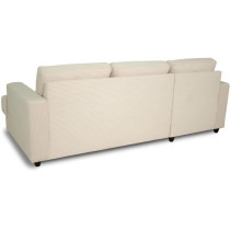 Canapé d'angle gauche 4 places - PAUL in cord - Tissu Beige - 216 x 1