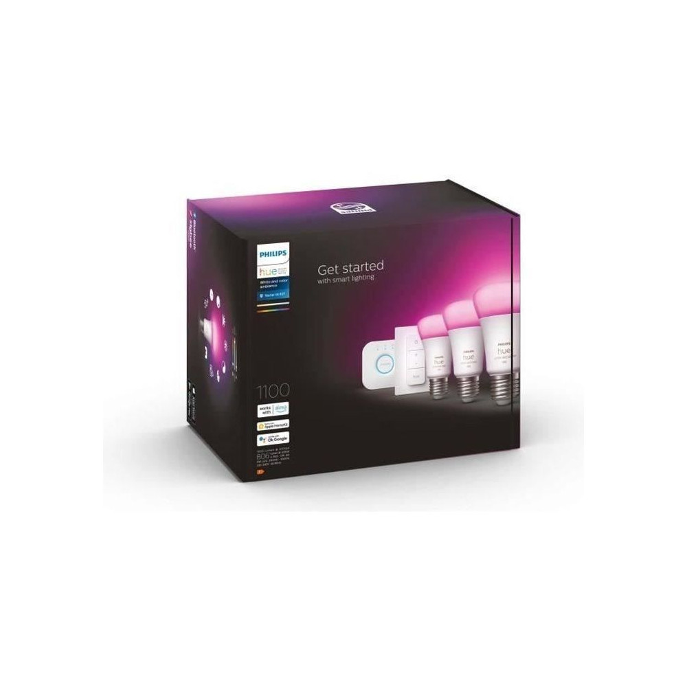 Philips Hue White & Color Ambiance - Starter Kit E27 X3 and Hue remote