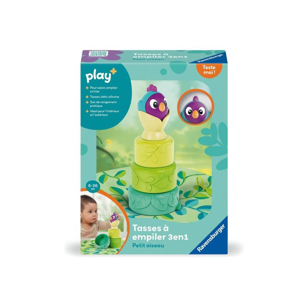 Ravensburger play+, Stacking cups - Little bird, 0-12 months, Early le