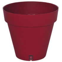 RIVIERA LOFT round flower box - Plastic - Diameter 40 cm - Red