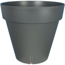 RIVIERA LOFT round flower box - Plastic - Diameter 40 cm - Gray