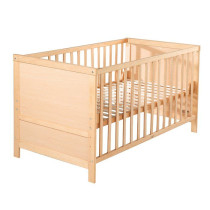 Lit Bébé Évolutif 70x140 - ROBA - Réglable en Hauteur - 3 Barreaux