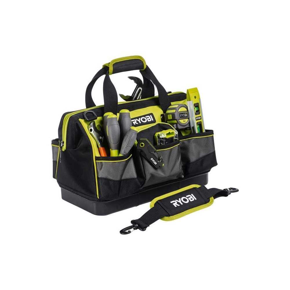 RYOBI - Sac avec fond renforcé 38 x 29 x 20,5 cm pour 1 ou 2 outils -