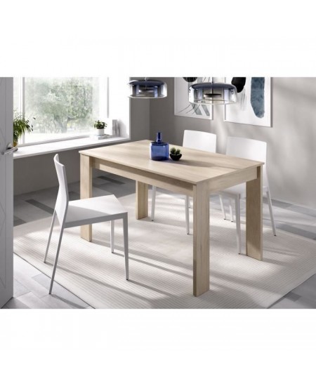 Table a manger ou cuisine SAMI - 4 personnes - Mélaminé Chene naturel - L 139 x P 81 x H 77 cm