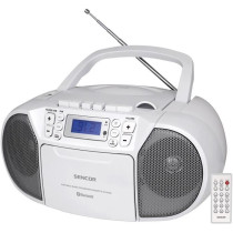 CD / Cassette Player - SENCOR - SPT 3907 W - 4 W - Bluetooth - White