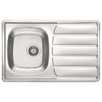 Stainless steel sink - satin - Encourage - Stradour - 1 tank 1 860x500