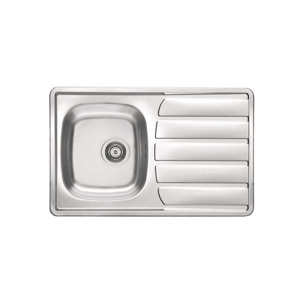 Stainless steel sink - satin - Encourage - Stradour - 1 tank 1 860x500