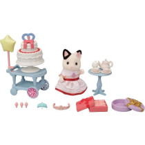 The girl with two -tone cats and her birthday snack - Sylvanian Famili