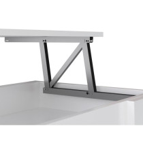 Relaxable coffee table - Contemporary white matte style - L 100 x D50