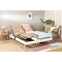 Ensemble relaxation matelas + sommiers électriques 2x80x200 - Mousse