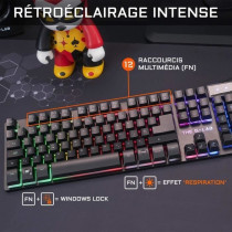 Combo KRYPTON - THE G-LAB - Retro Wired Gaming Keyboard and Mouse Pack