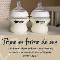 TOMMEE TIPPEE - Pack of 6 Closer to Nature bottles - Anti-Colic valve