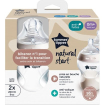 Baby Bottles - TOMMEE TIPPEE - NATURAL START - 260 ml - Anti-colic - B