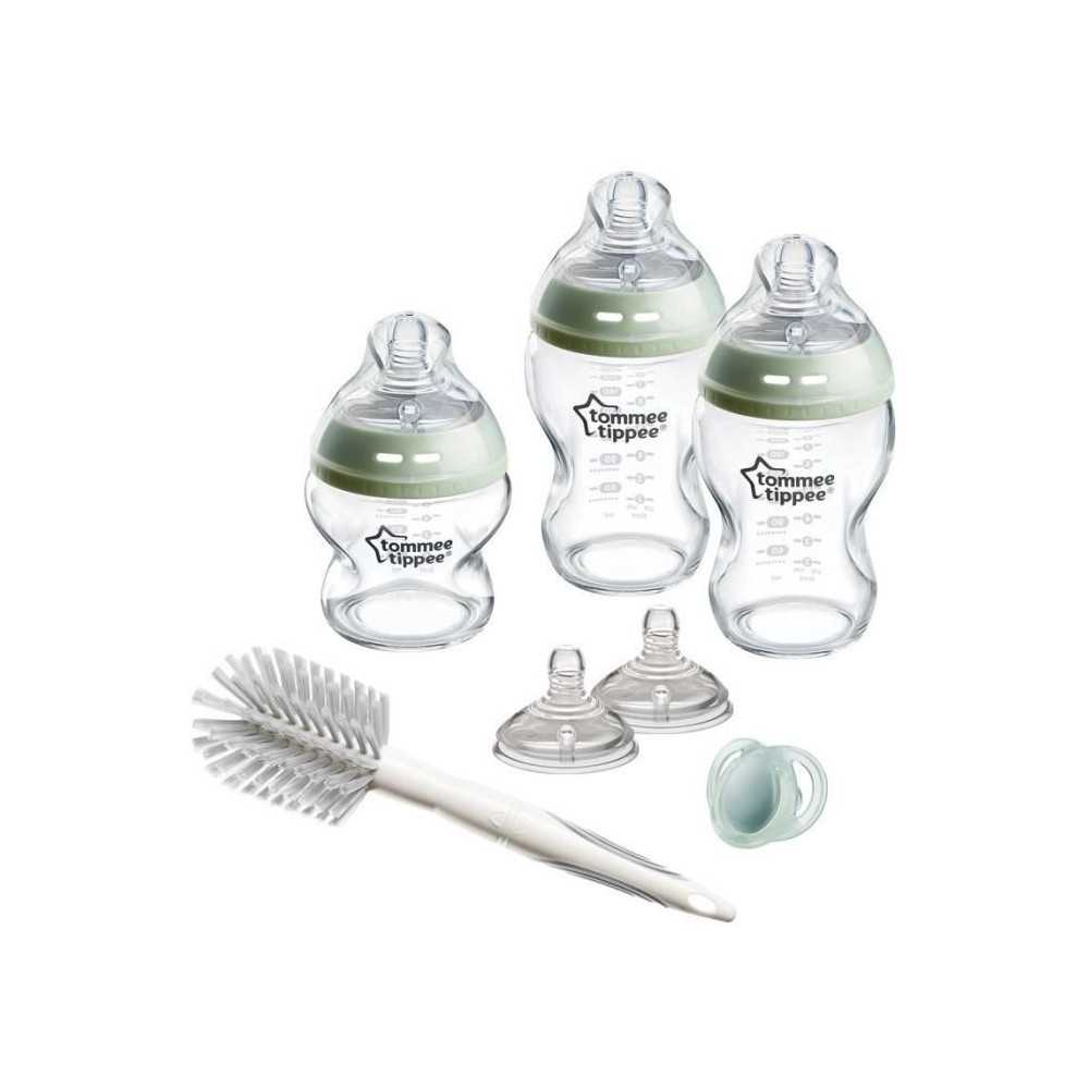 Baby Bottle Set - TOMMEE TIPPEE - NATURAL START - Glass - Anti-colic b