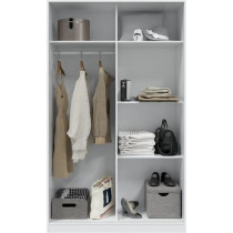 Armoire TOP - Décor blanc artik et blanc vehlo - 2 Portes coulissante