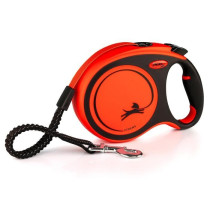 TRIXIE flexi XTREME strap leash - Size L - 8m - Black and orange