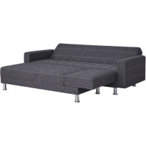 Canapé d'angle convertible 3 places réversible - Tissu gris foncé a