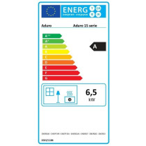 Poele a bois suspendu - ADURO 15-3 - 50554 - 6,5 KW - Noir