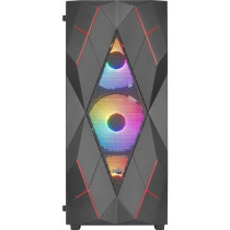 PC case - AEROCOOL - Volcan G v1 (Black) - Mid-tower - ATX format - Wi