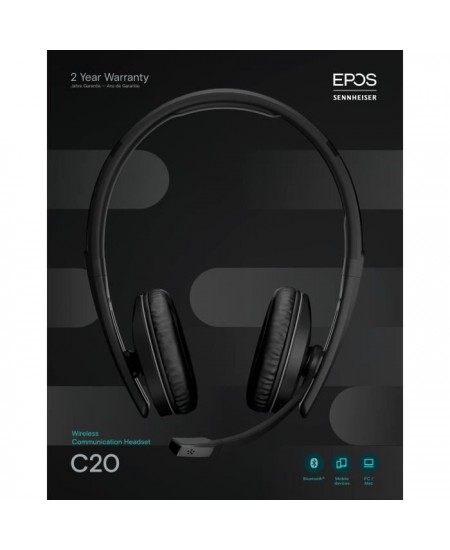 Casque-Micro - EPOS - C20 - Sans Fil - Multiplateforme - Noir