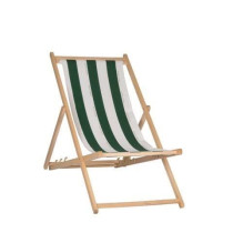 PRIVATE GARDEN Deckchair Cancale - Fixed canvas - Green