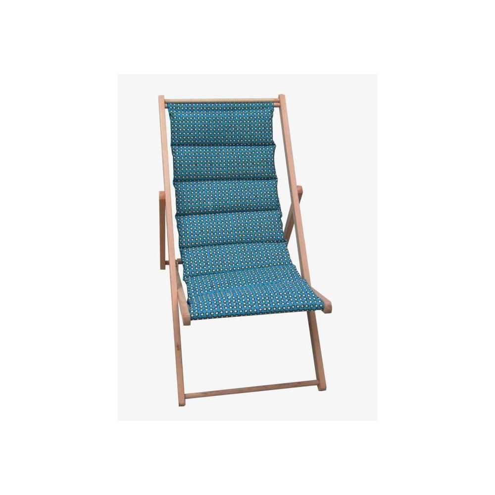 PRIVATE GARDEN Quilted deckchair Douala - Removable canvas