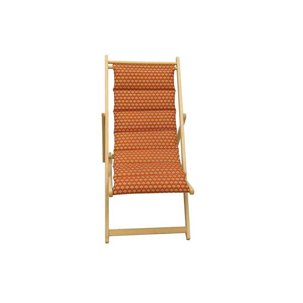 PRIVATE GARDEN Quilted deckchair Helsinki pottery - Removable canvas