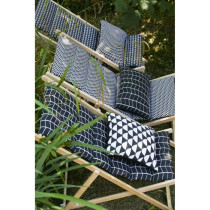 JARDIN PRIVE Quilted deckchair Helsinki - Removable canvas - Black and