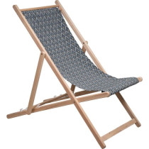 PRIVATE GARDEN - Diamond jacquard deckchair - removable canvas.