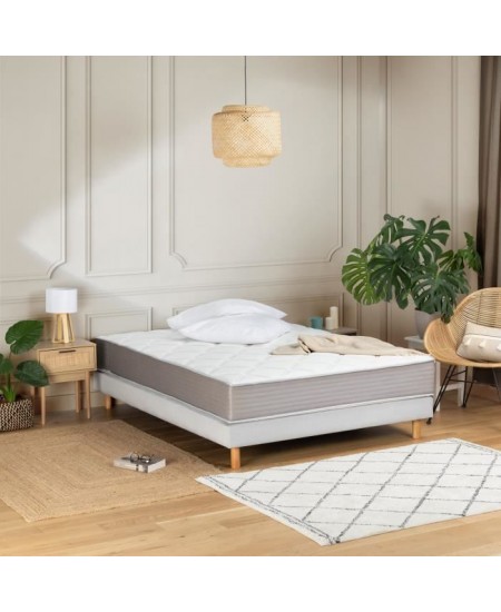 Matelas 160x200cm - 660 Ressorts ensachés - mémoire de forme - 5 zones de confort - 22cm - DEKO DREAM Magnifique