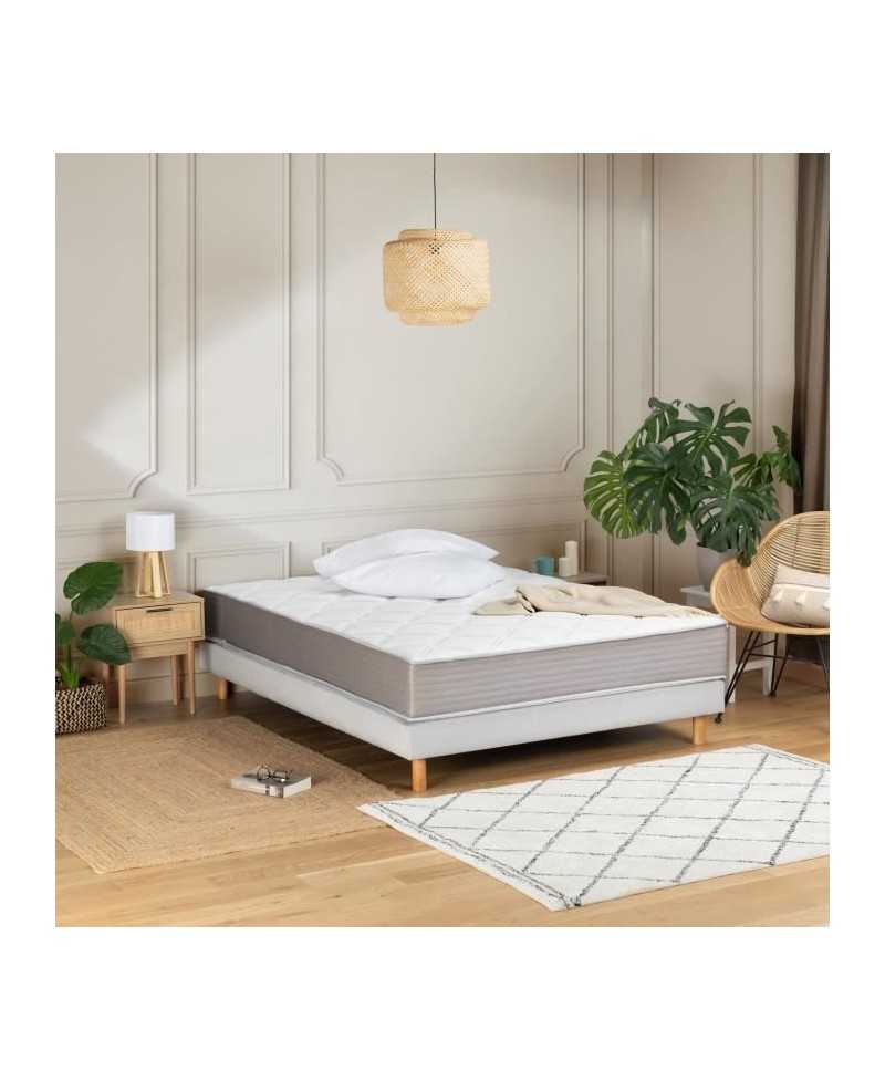 Matelas 160x200cm - 660 Ressorts ensachés - mémoire de forme - 5 zones de confort - 22cm - DEKO DREAM Magnifique