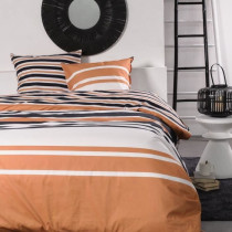 Double bed set -TODAY - 240x200 cm - 100% Cotton - Orange, Black and W