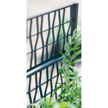 Ethica rectangular flower box 80 cm with graphite trellis