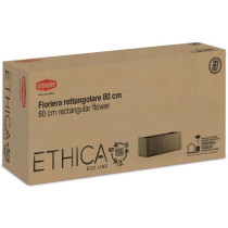 Ethica rectangular flower box 80 cm with graphite trellis