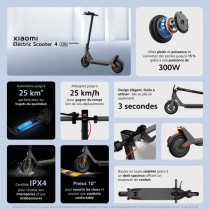 Electric scooter - XIAOMI - Electric Scooter 4 Lite 2nd Gen - 10 tires