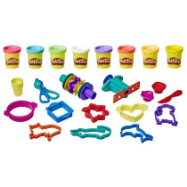 Play-Doh - Super accessory box and 5 plasticine jars of 56g each