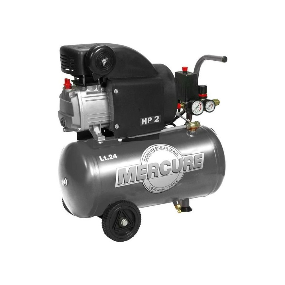 Horizontal Mercury Air Compressor 425063 - 24L - 1500 W - 8 Barss - 2