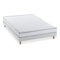 Pack pret a dormir Matelas 140x190 cm + Sommier + Couette + 2 oreiller